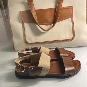 David Tate 2 Strap Leather Sandals 8.5M
